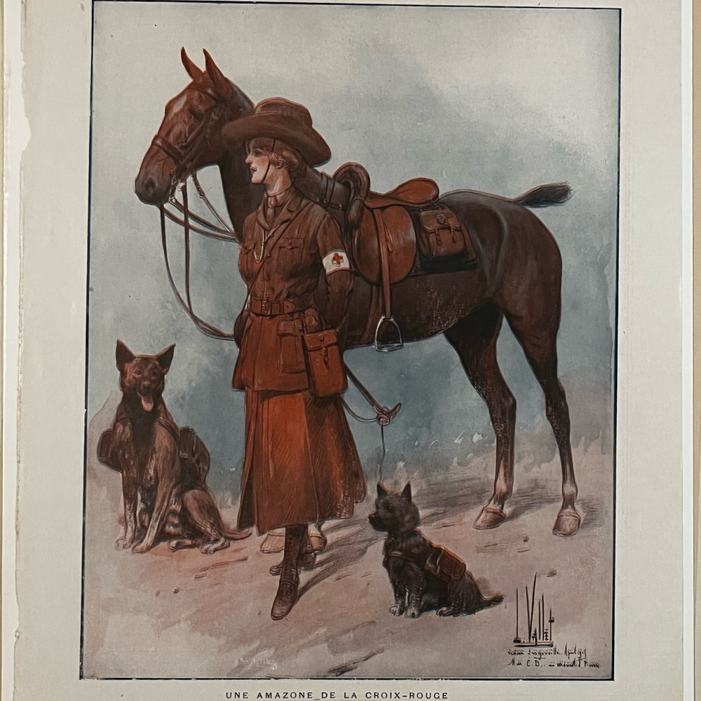 Les Suffragettes AU front 1915 print